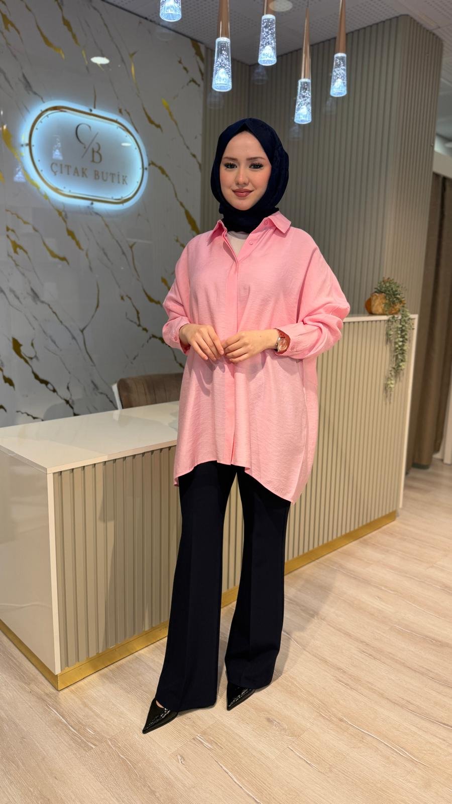 NUSS 3001 BASİC GÖMLEK-ŞEKER PEMBE