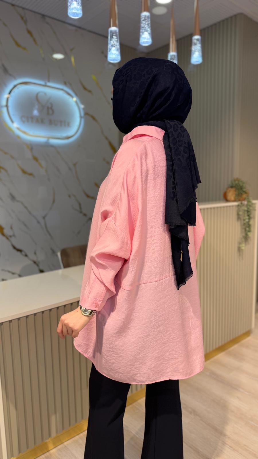 NUSS 3001 BASİC GÖMLEK-ŞEKER PEMBE