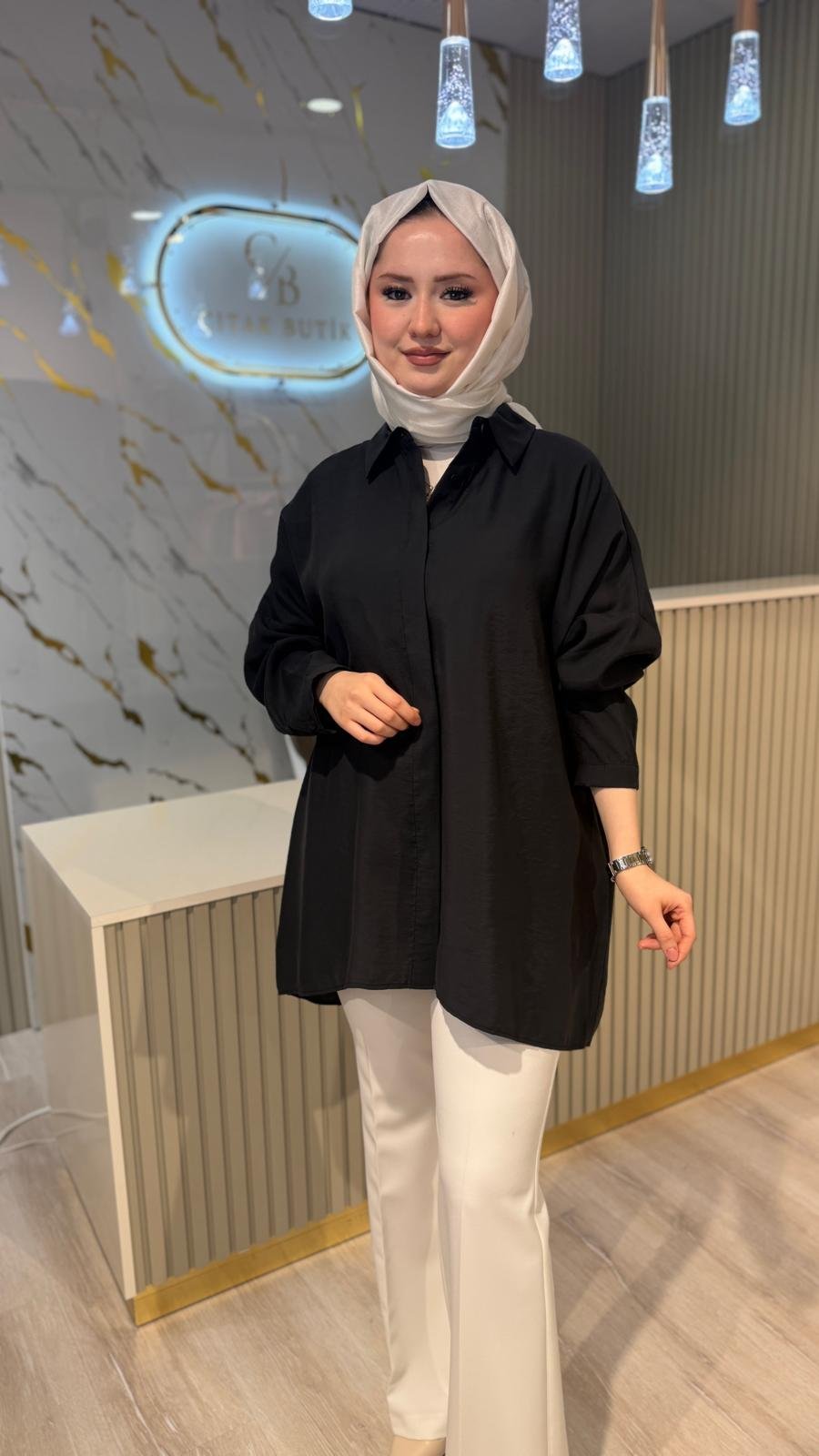 NUSS 3001 BASİC GÖMLEK-SİYAH