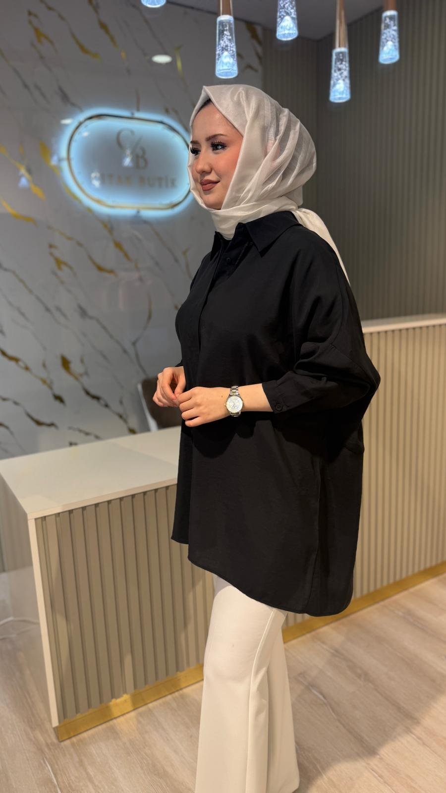 NUSS 3001 BASİC GÖMLEK-SİYAH