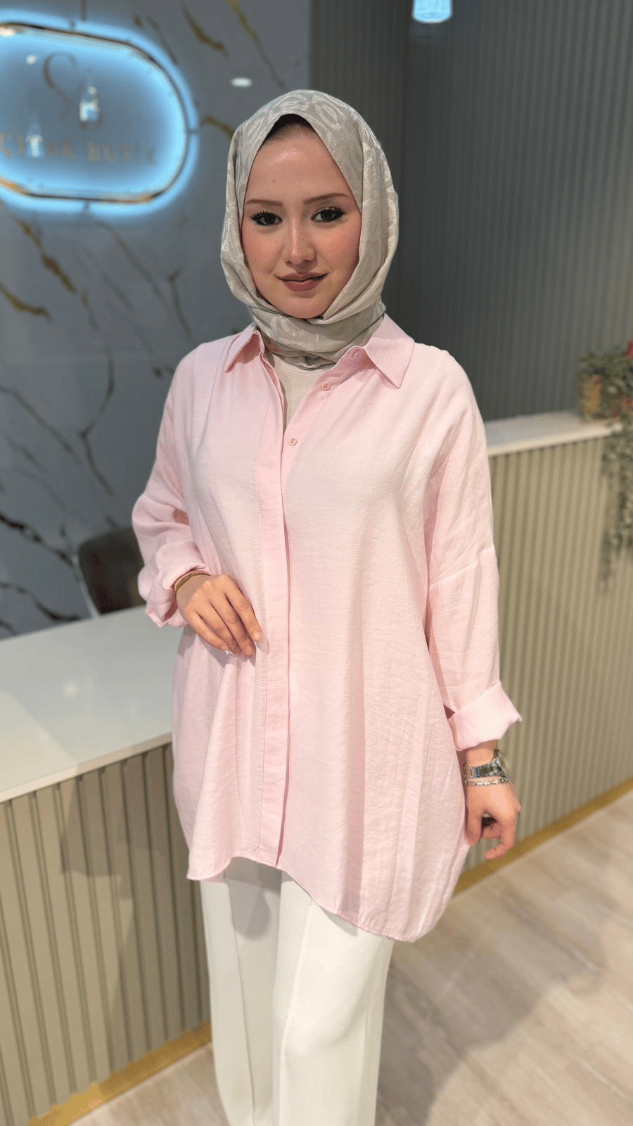 NUSS 3001 BASİC GÖMLEK-TOZ PEMBE
