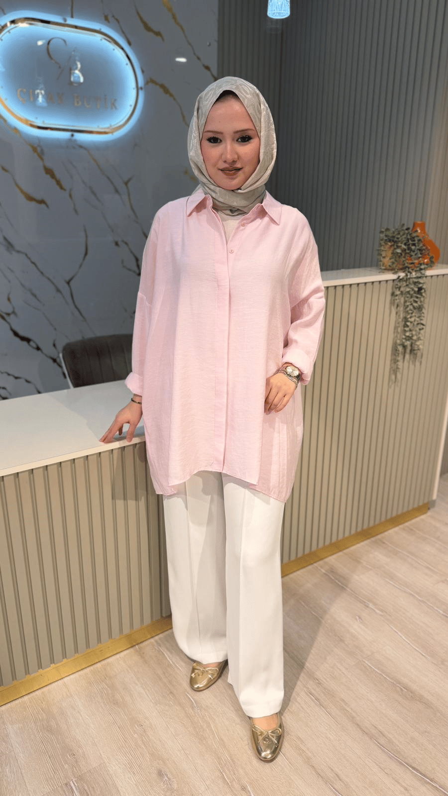 NUSS 3001 BASİC GÖMLEK-TOZ PEMBE