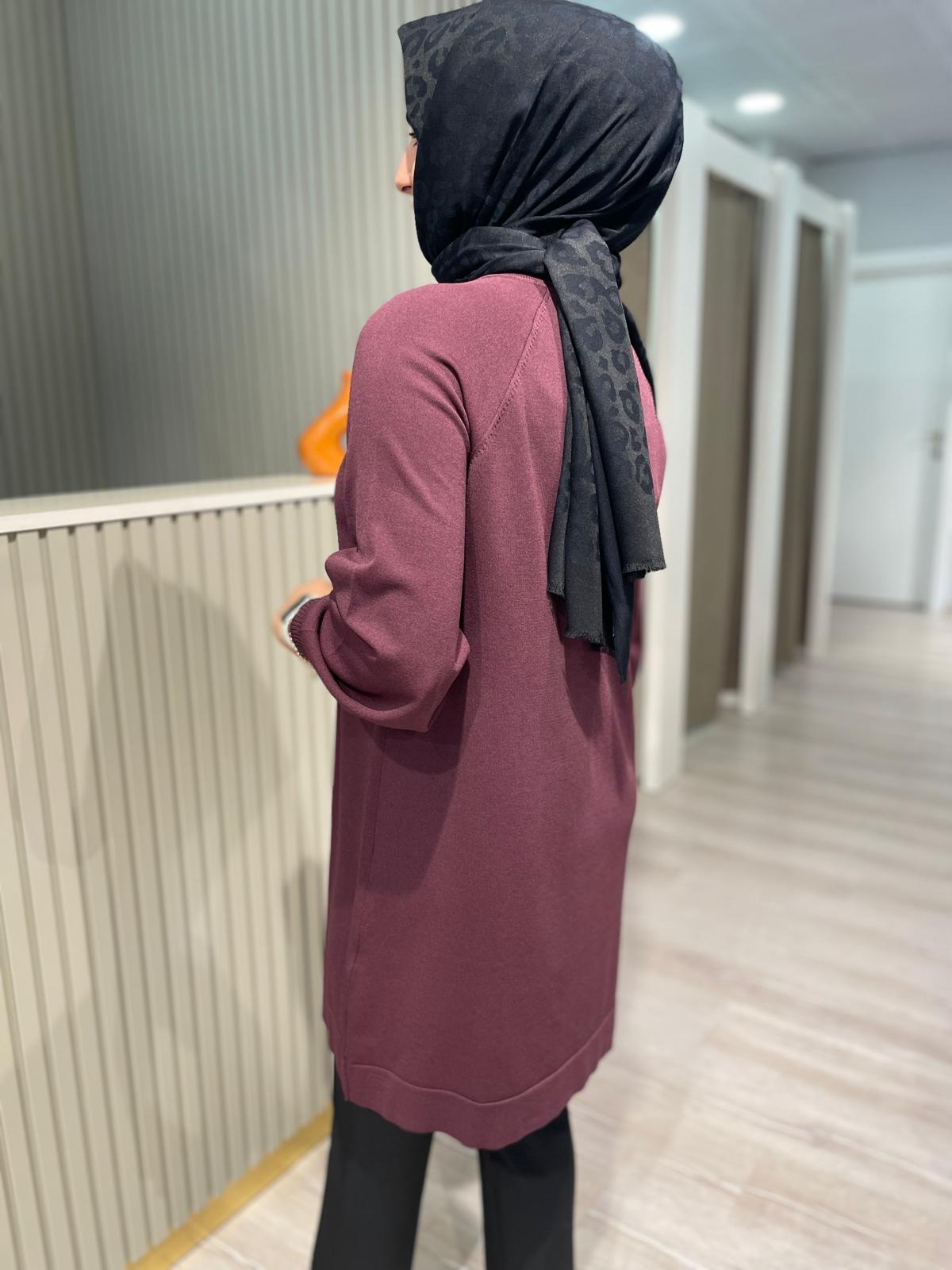 NUSS 500 MERSERİZE TUNİK-BORDO