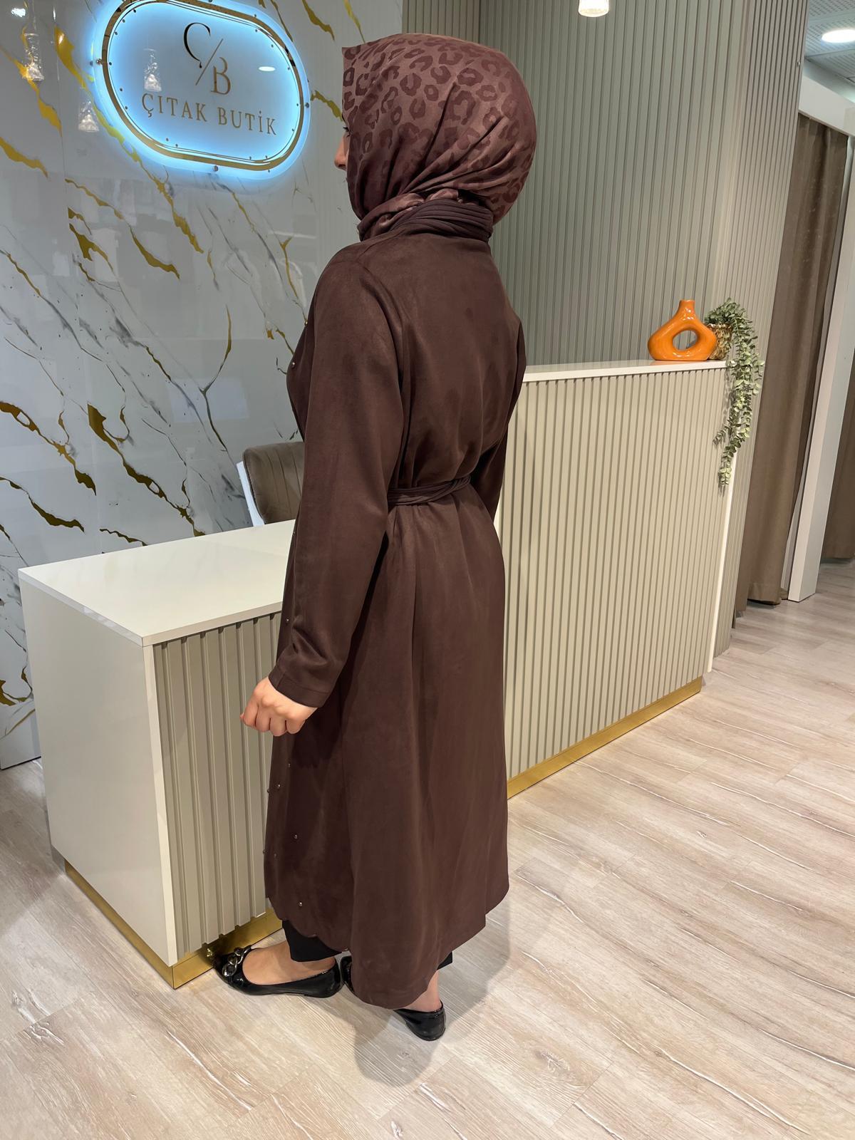 NUSS 60011 ZIMBA DETAY SÜET KAP-KAHVERENGİ