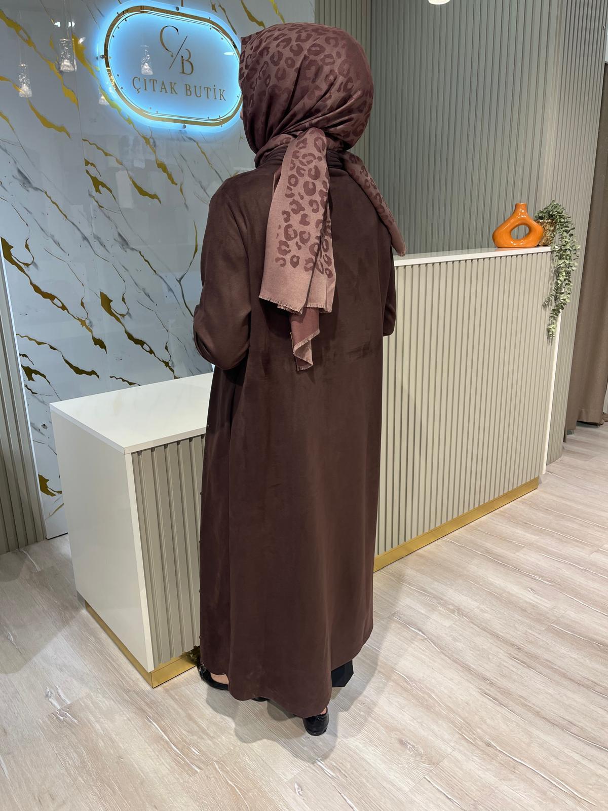 NUSS 60011 ZIMBA DETAY SÜET KAP-KAHVERENGİ