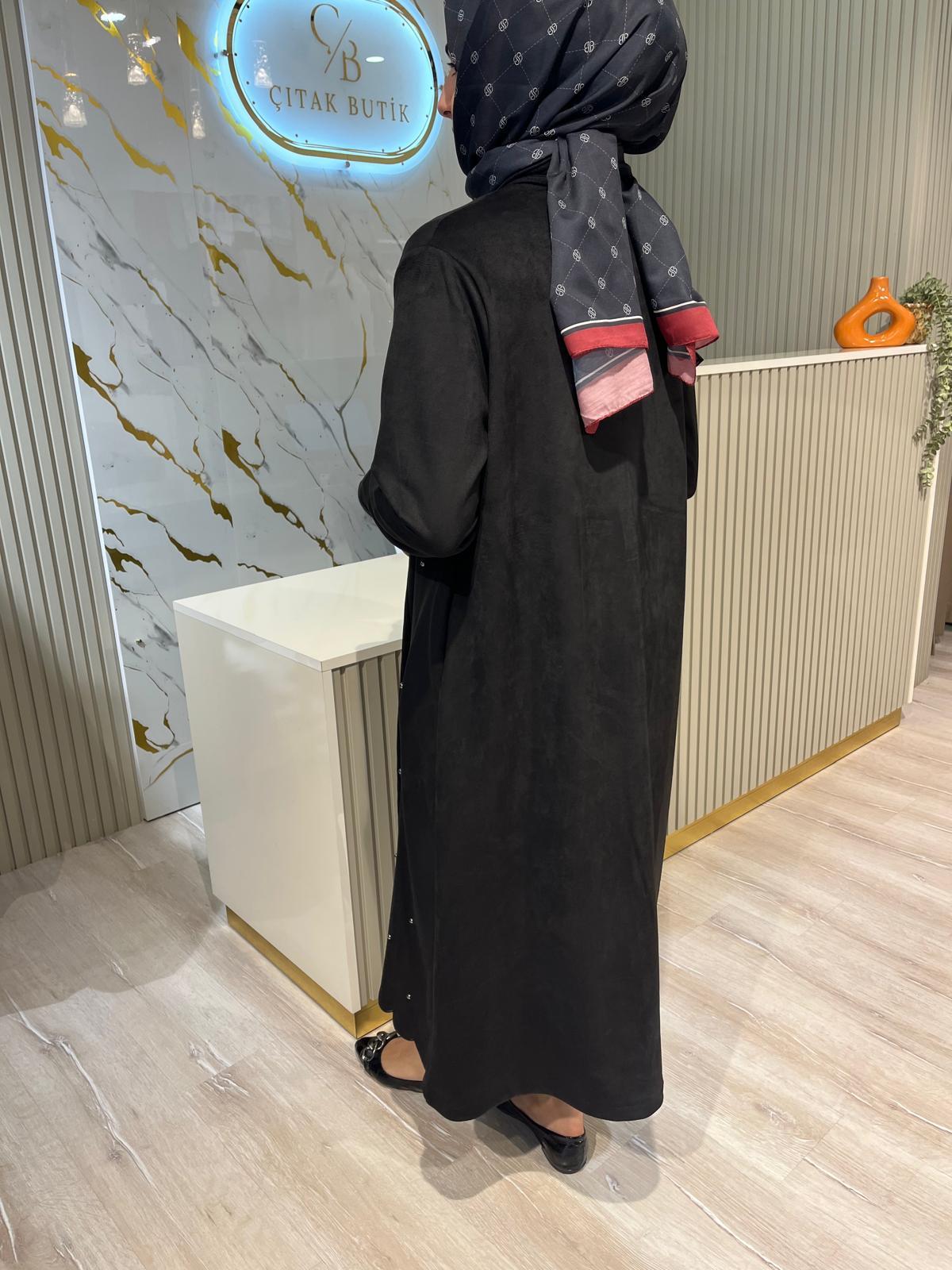 NUSS 60011 ZIMBA DETAY SÜET KAP-SİYAH