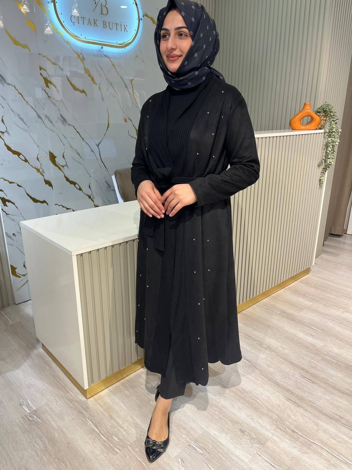 NUSS 60011 ZIMBA DETAY SÜET KAP-SİYAH