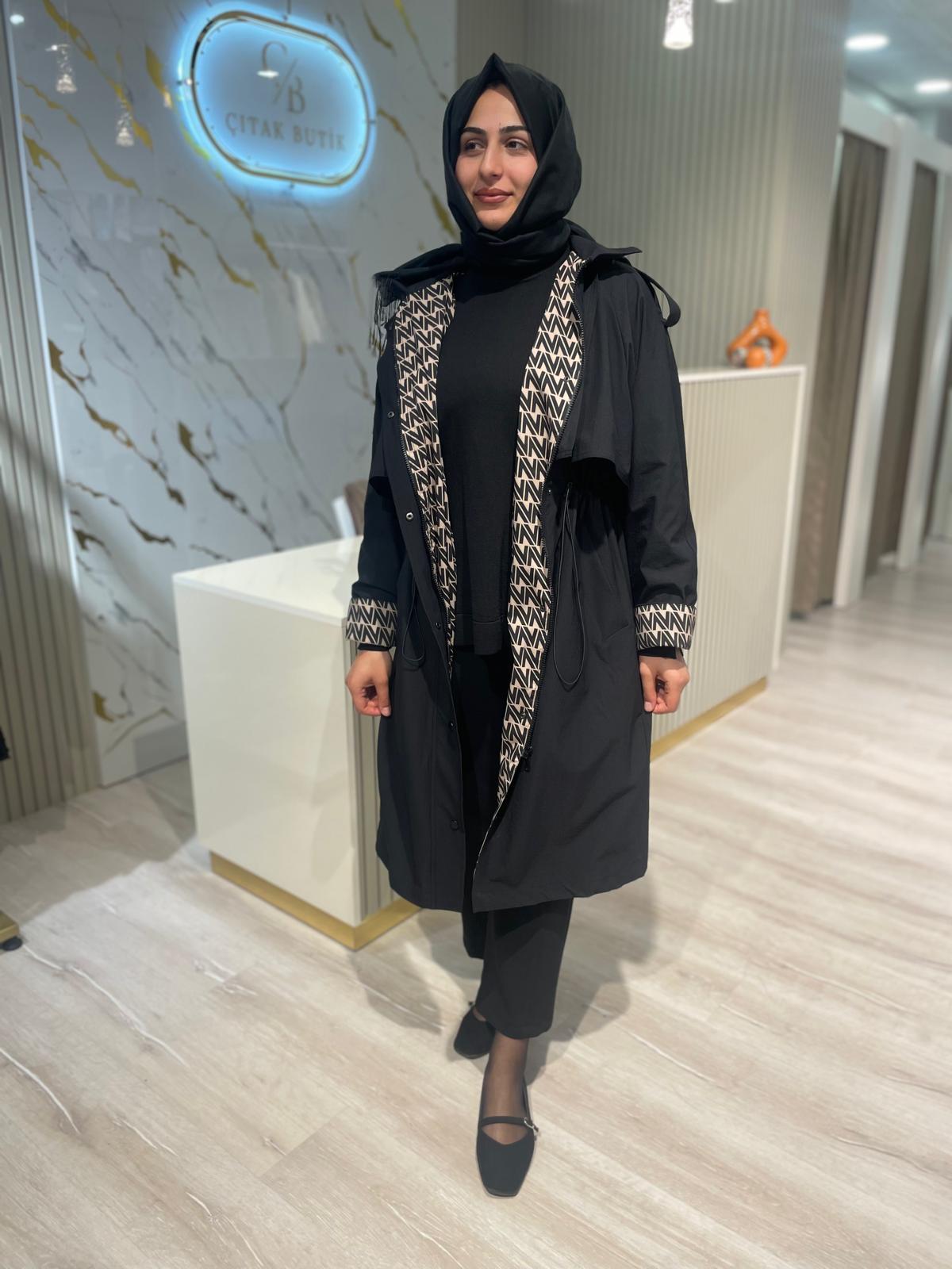 NUSS 6033 TRENÇ-SİYAH