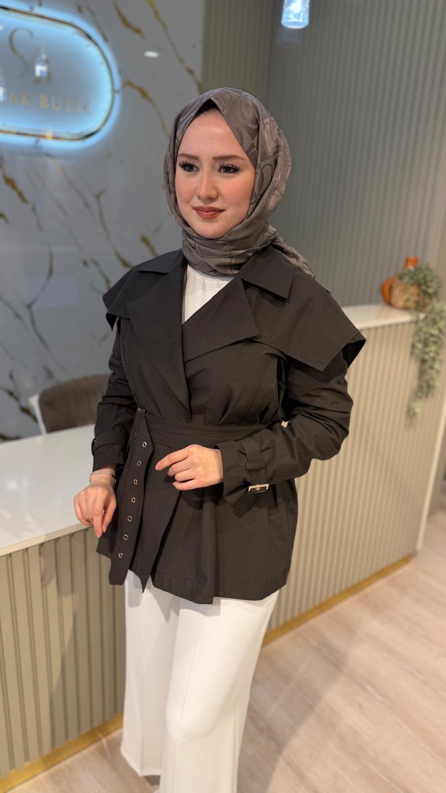 NUSS 6042 KISA KAP - KAHVE