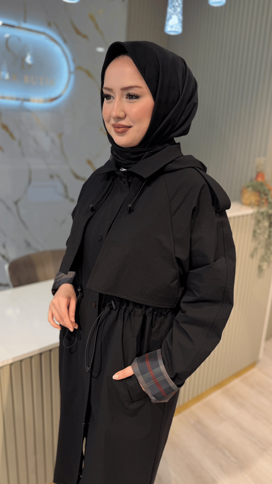 NUSS 6067 TRENÇ - SİYAH