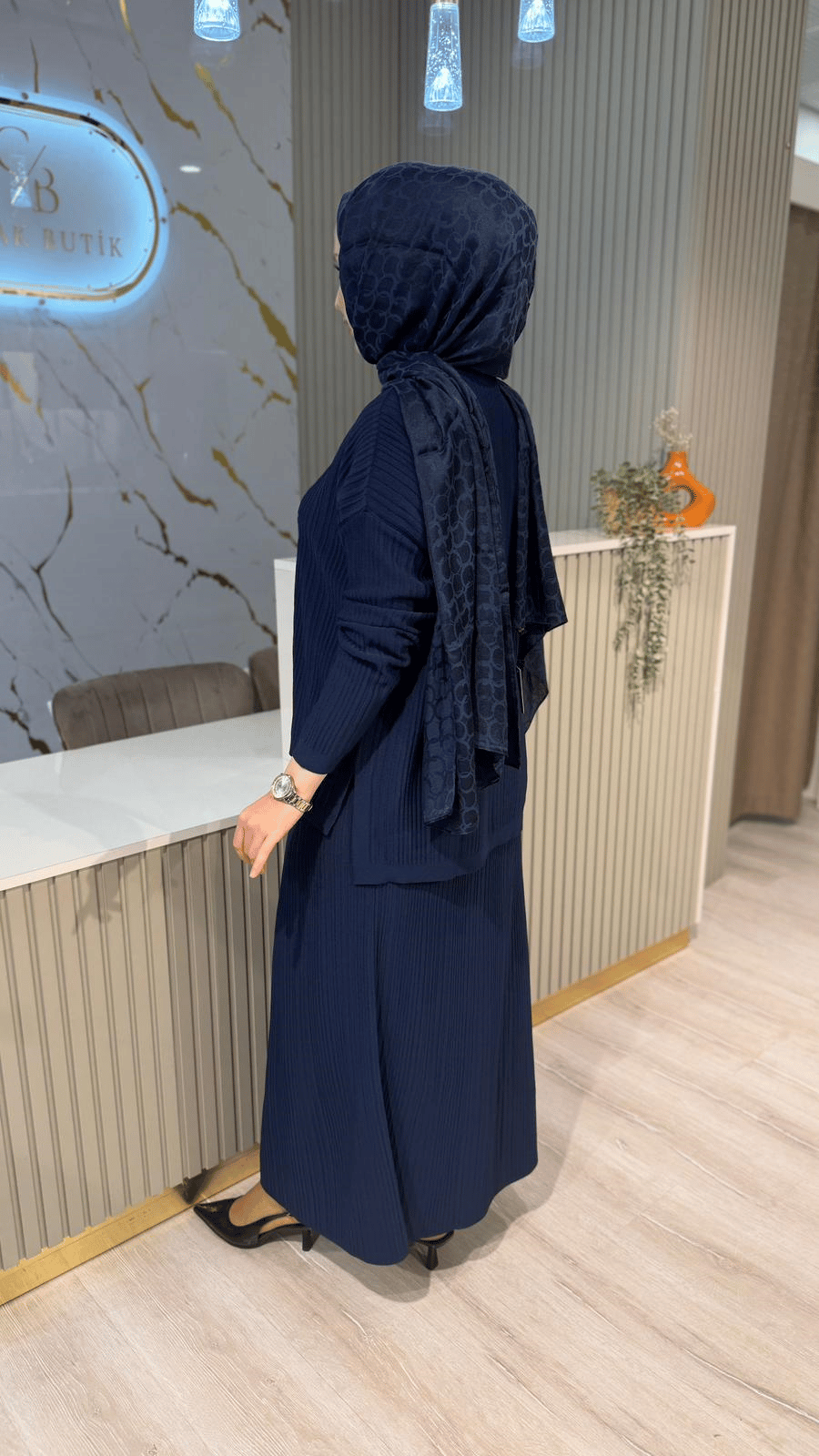 NUSS 701 MERSERİZE ETEKLİ TAKIM- LACİVERT