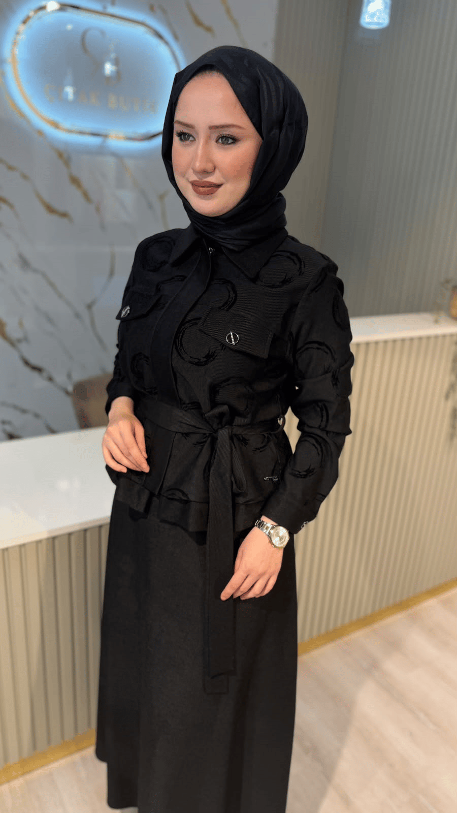 OTTO 7504 GALAKSİ ETEKLİ TAKIM - SİYAH