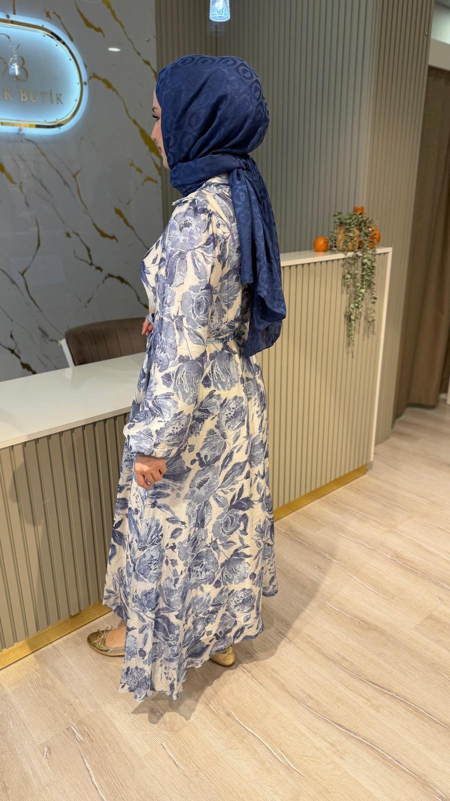 SOUL 32498 ELBİSE - MAVİ