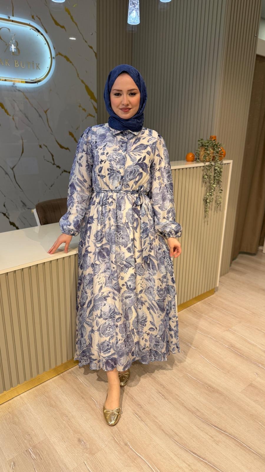SOUL 32498 ELBİSE - MAVİ