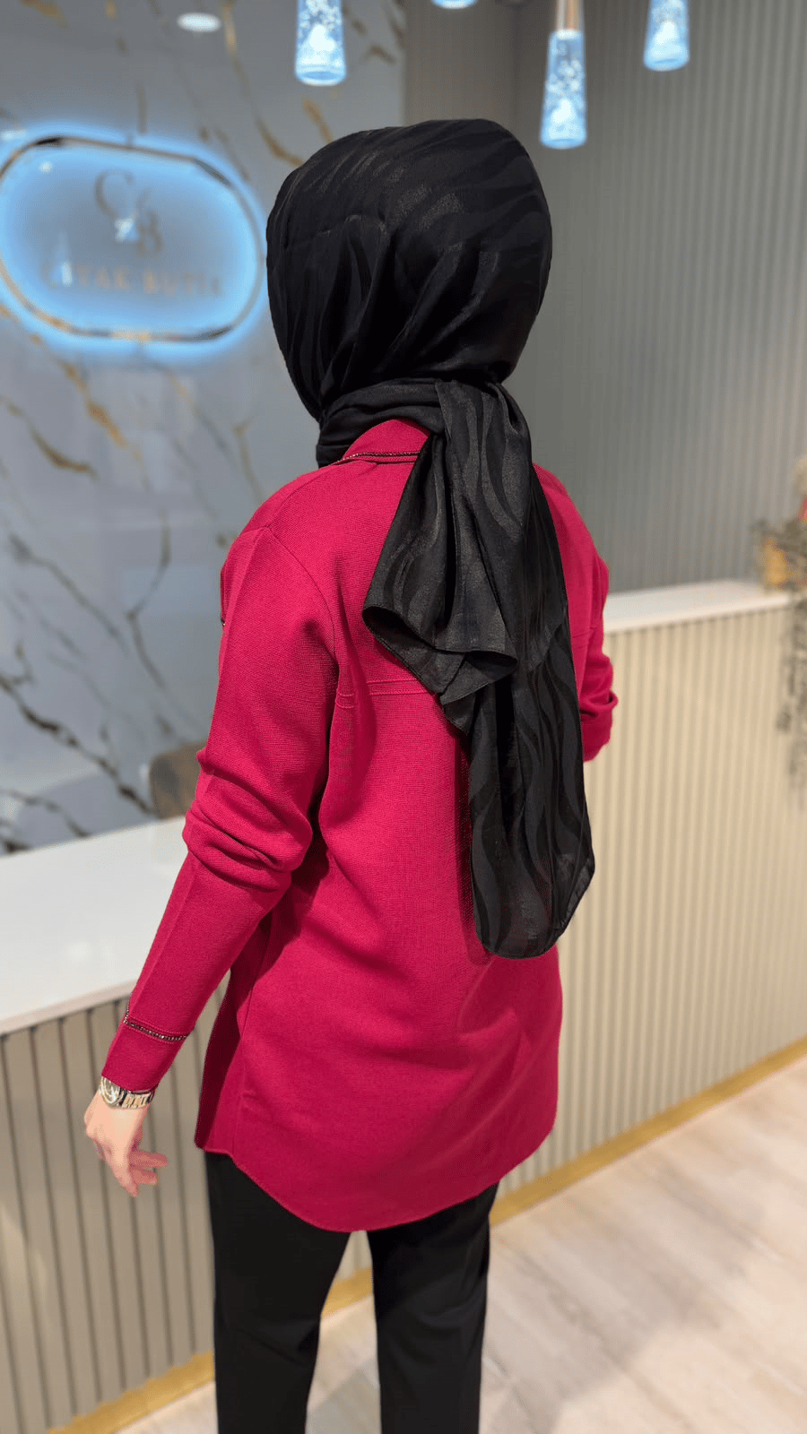 TIĞ TRİKO 21562 CEP DETAYLI RAYON  CEKET- FUŞYA