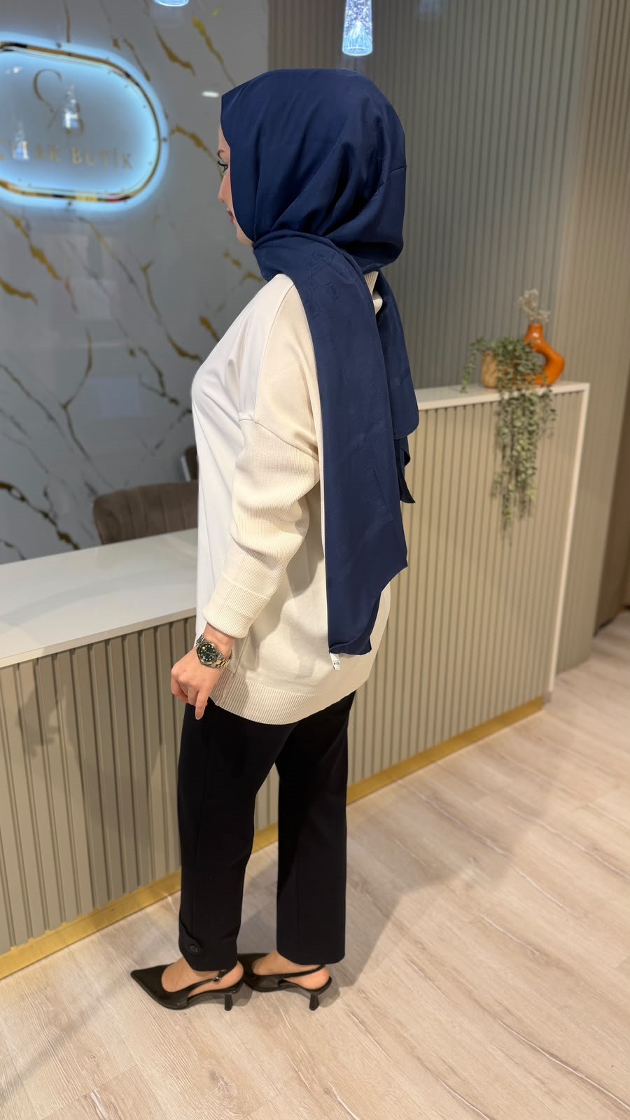 TIĞ TRİKO 21812 KUMAŞ GARNİLİ RAYON TUNİK- VANİLYA