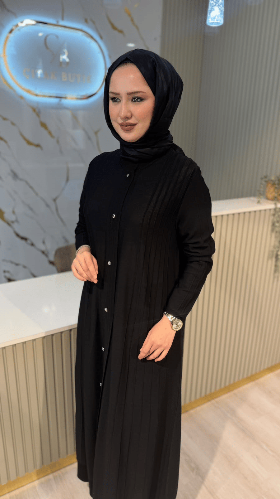 TIĞ TRİKO 21842 NERVÜR DETAY TRİKO HIRKA - SİYAH