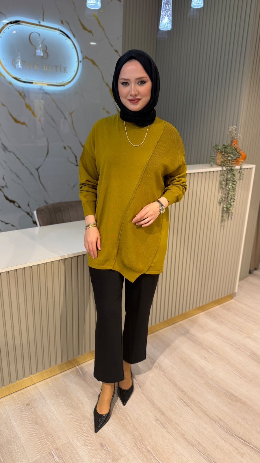 TIĞ TRİKO 21872 ÖRGÜ DETAYLI RAYON TUNIK-ASİT