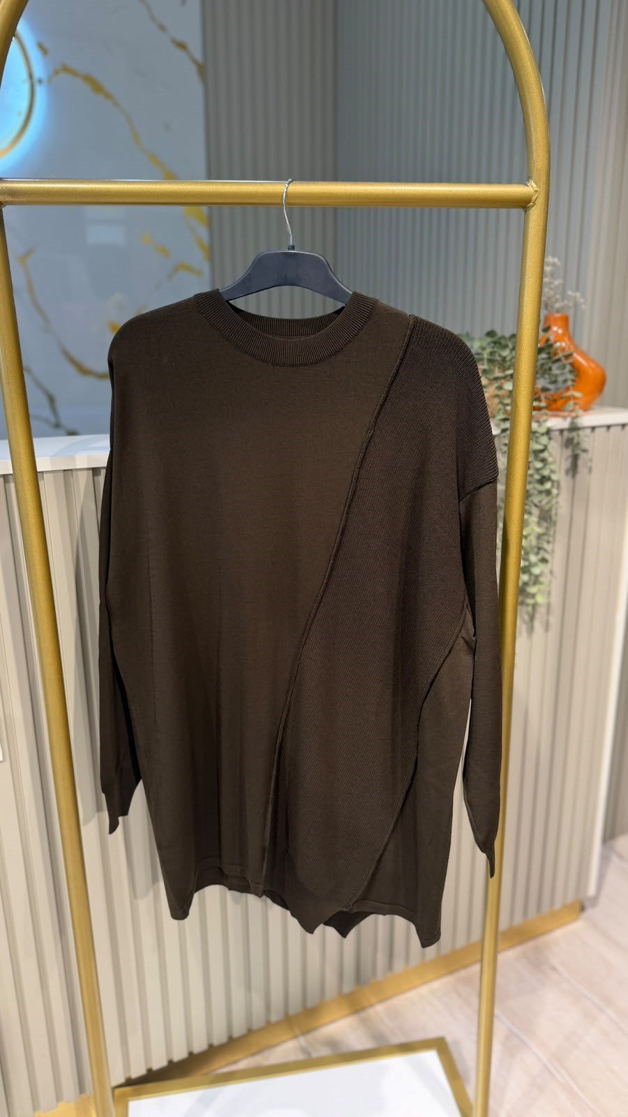 TIĞ TRİKO 21872 ÖRGÜ DETAYLI RAYON TUNIK-HAKİ