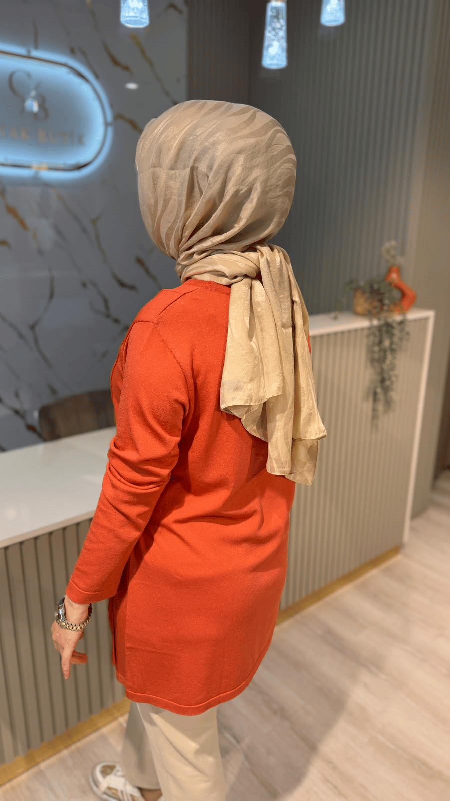 TIĞ TRİKO 2211 BAĞALAMA DETAY RAYON TUNIK- SOMON