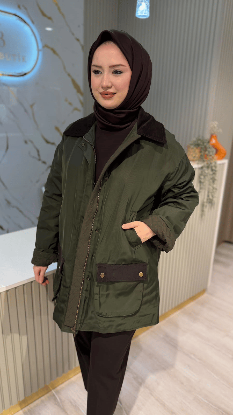 TRENÇ 006051 KABAN - HAKİ