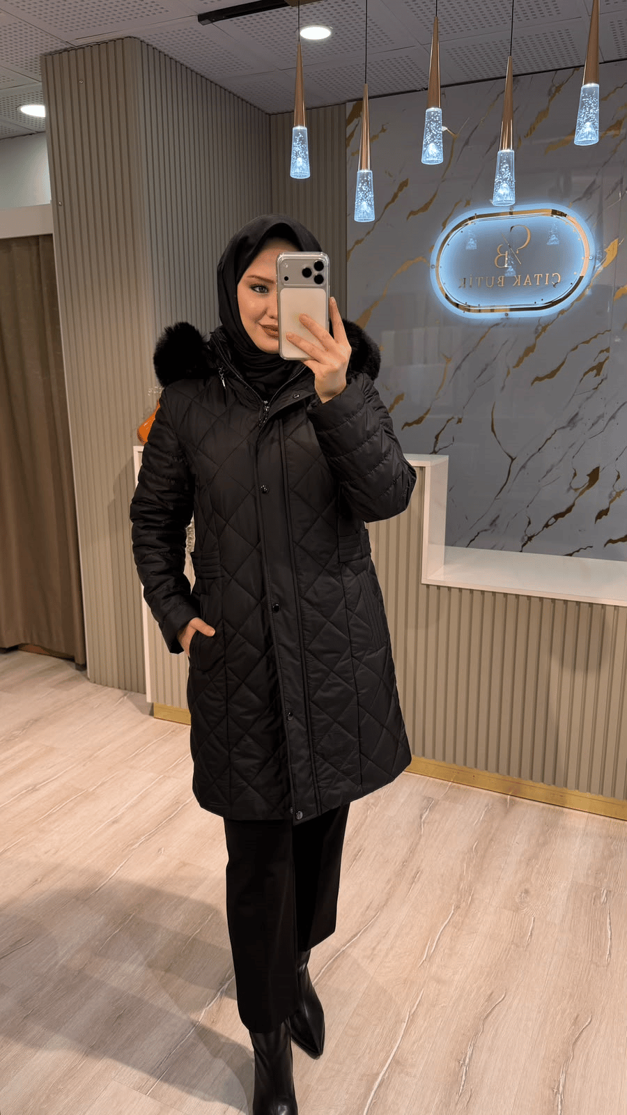 TRENÇ 5510 KABAN - SİYAH