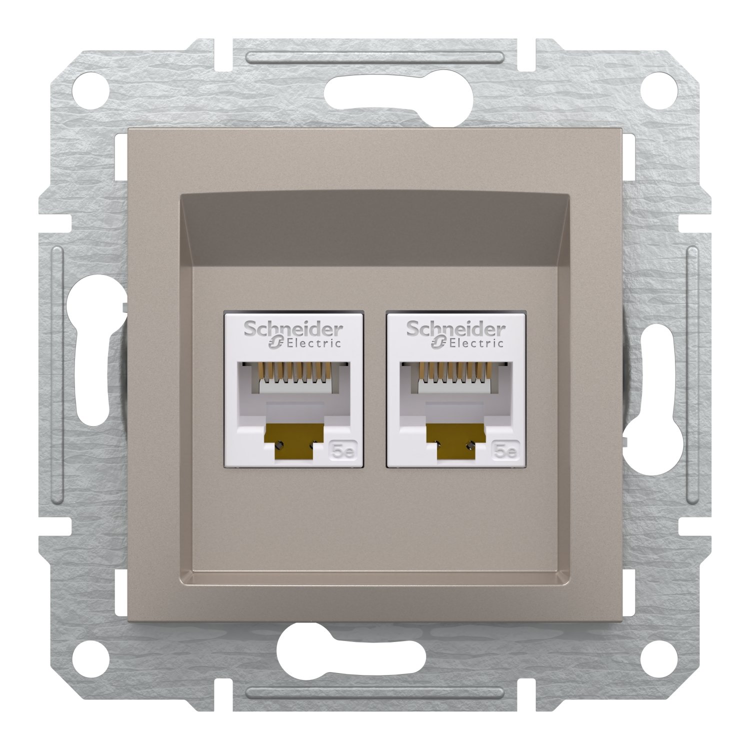  Asfora 2li RJ45 Cat5e UTP Priz Bronz EPH4400169