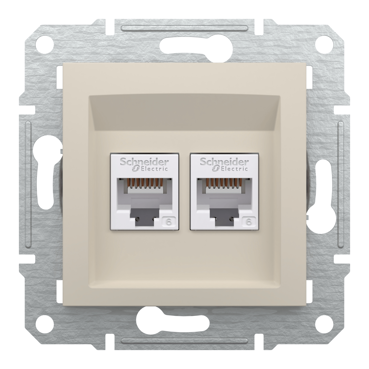 Asfora 2*RJ45 CAT6-UTP çerçevesiz EPH4870123