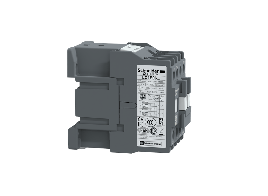 LC1E0610M5SchneiderEasy TeSys Kontaktör 3P 440 V 6A - 220 V AC BOBİN