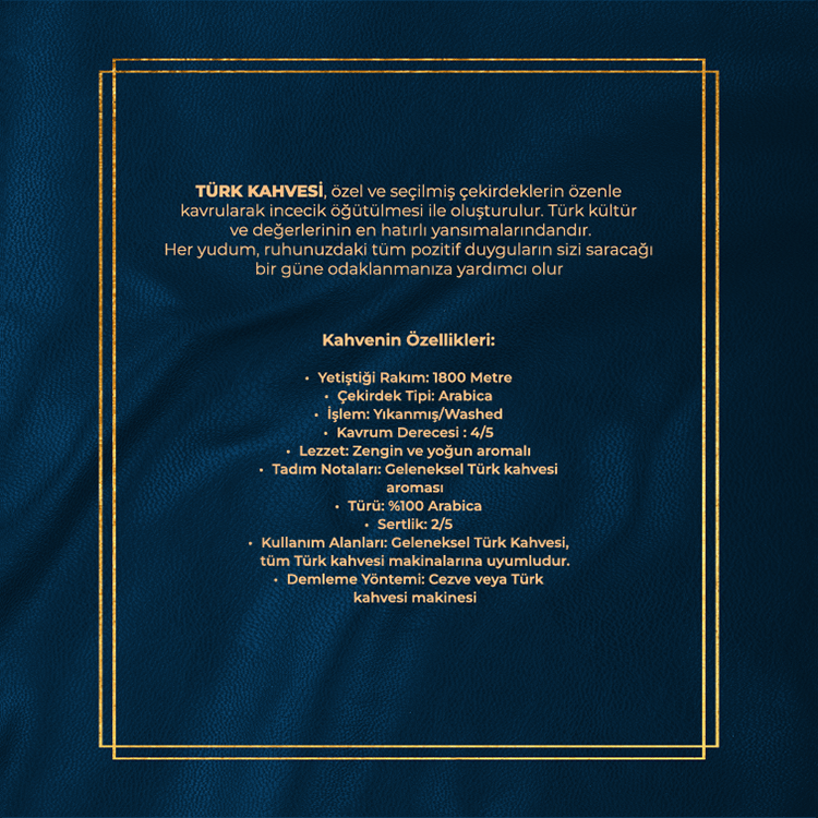 De La paıu Taze Öğütülmüş Premium Türk Kahvesi 100 Gr x 5