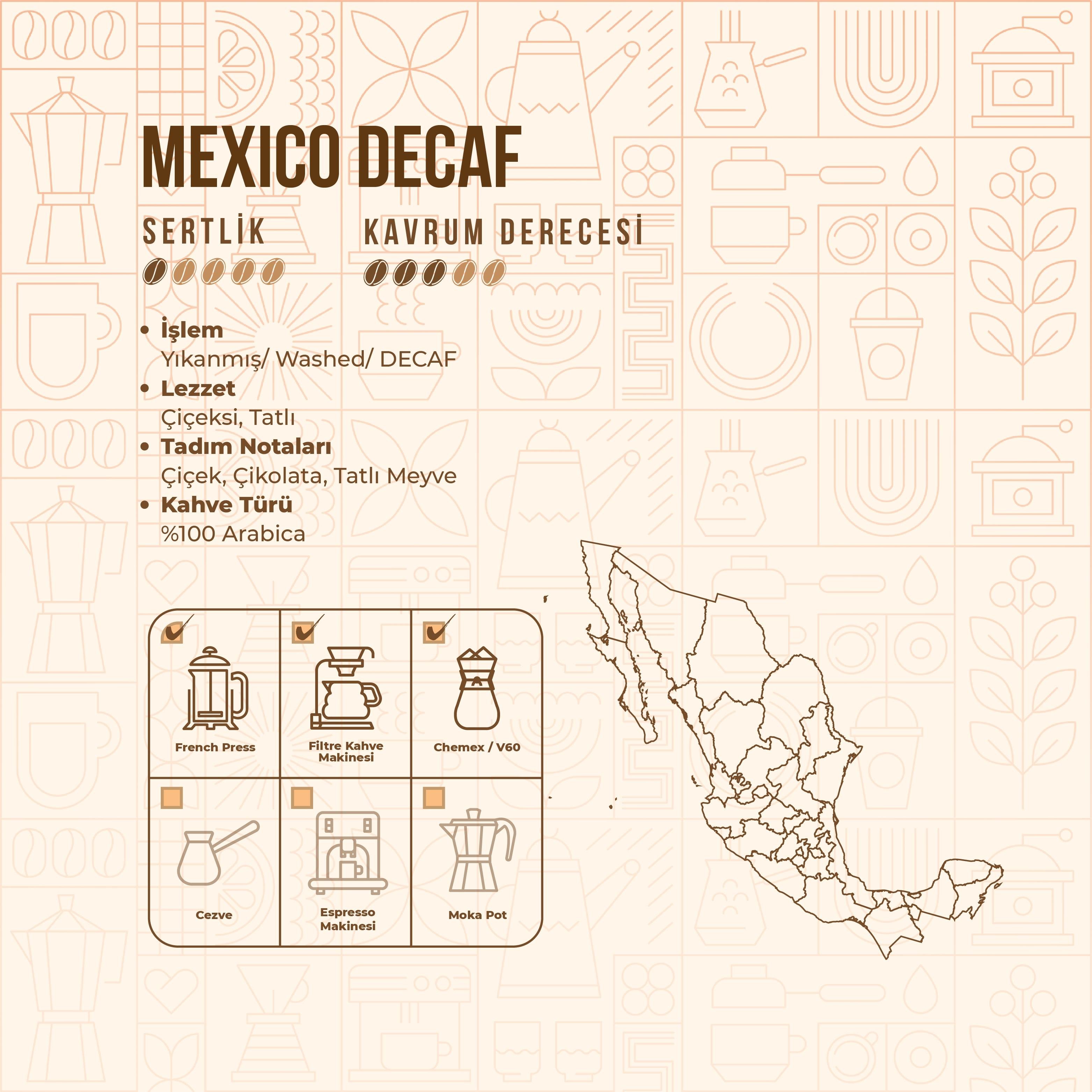 De La Pau 250 g Mexico Decaf – Caffeine-Free Single-Origin Whole Bean Coffee