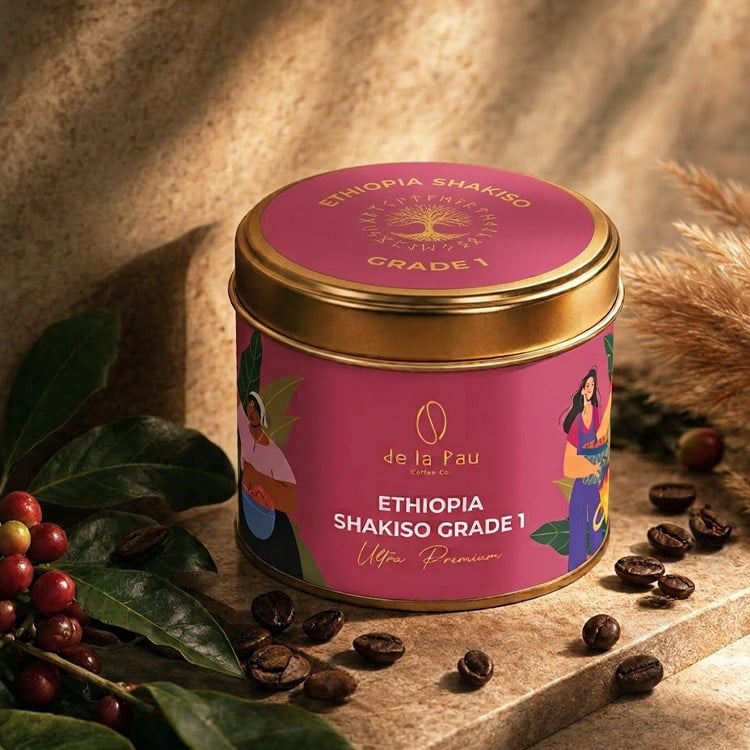 De La Pau Ethiopia Shakiso Grade1 Premium Seri Çekirdek Kahve 70 gr