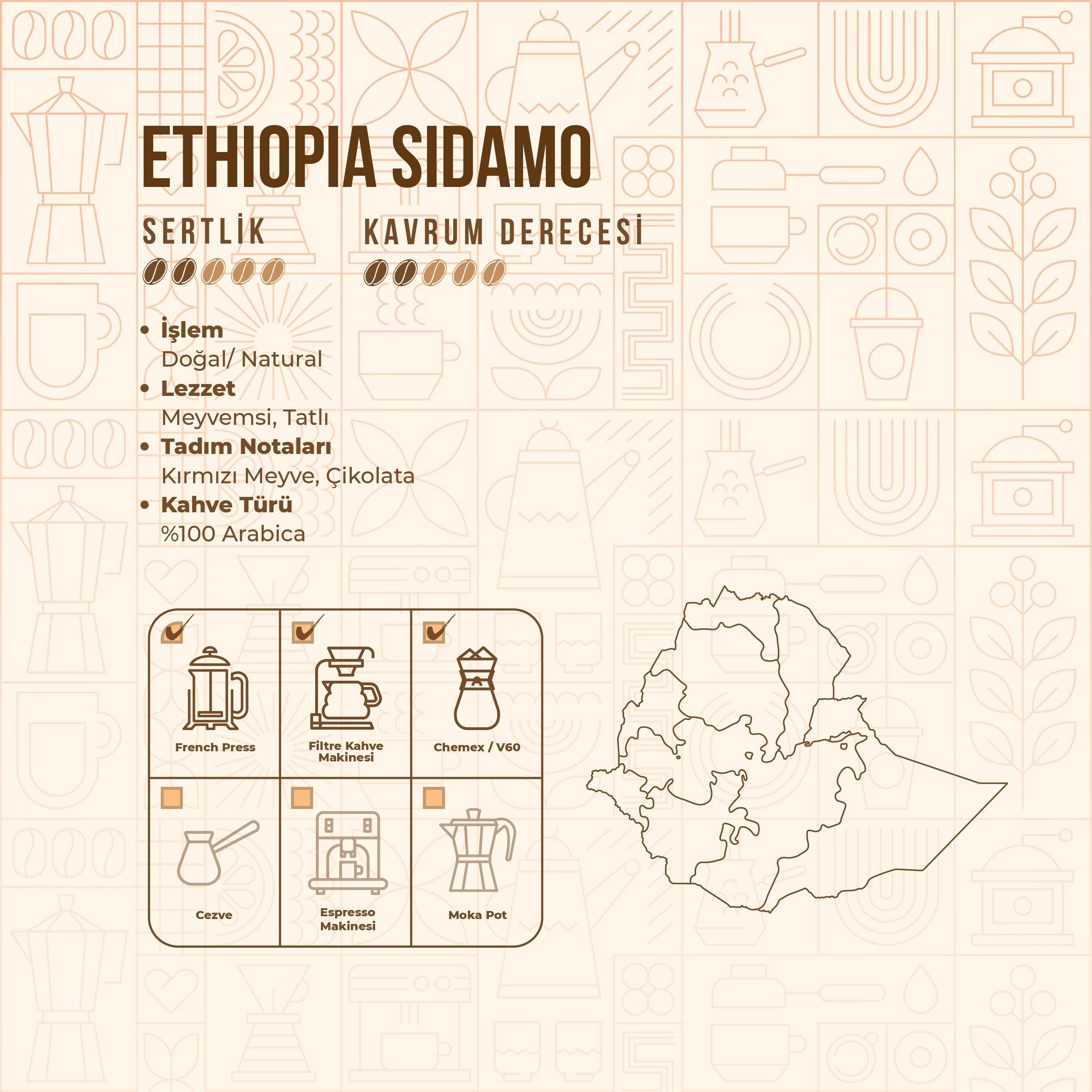 De La Pau Ethiopia Sidamo Whole Bean Single Origin Coffee 250 g