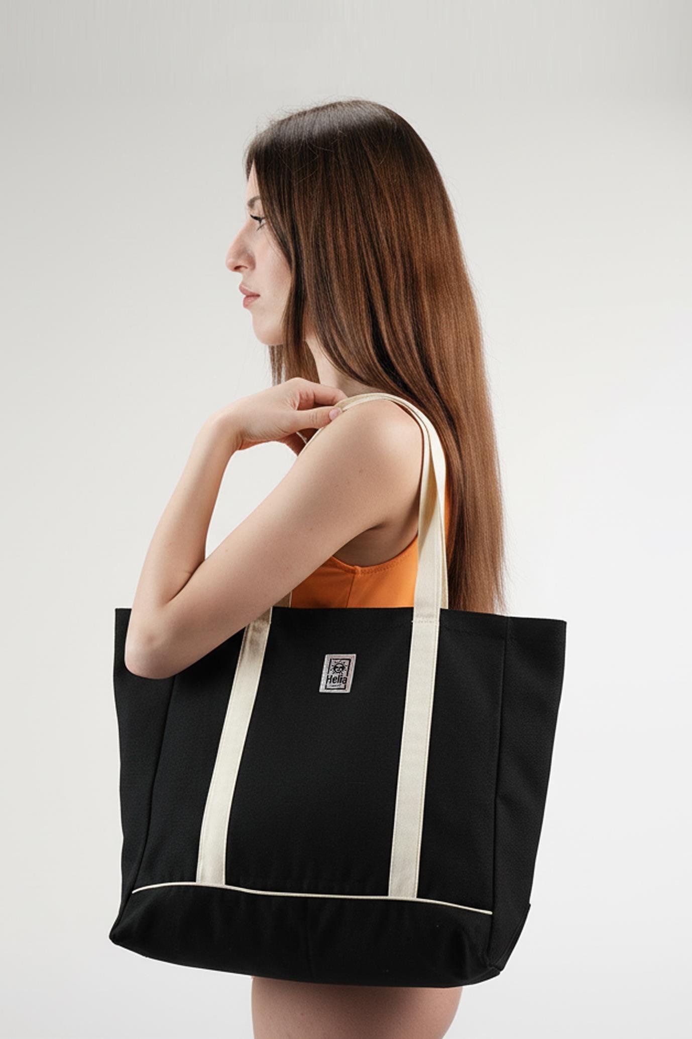 HF Black Beach Bag