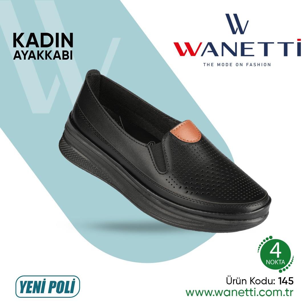 145 Atom Poli Taban Lazerli Bayan Ayakkabı