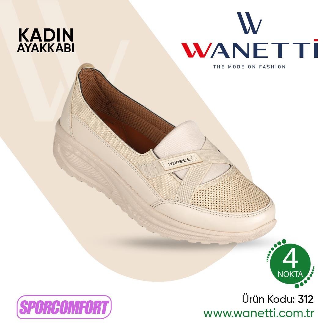 312 Poli Taban Lazerli Comfort Spor Bayan Ayakkabı