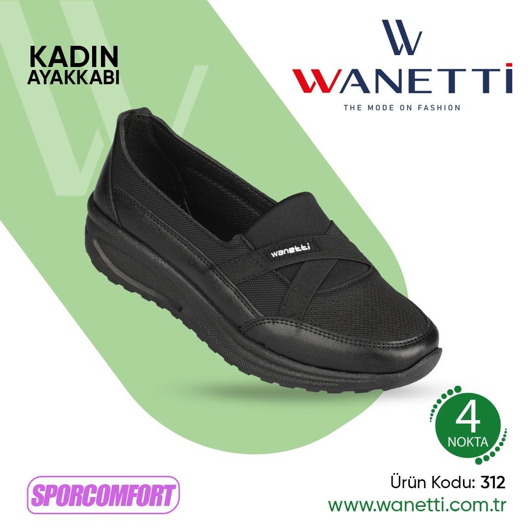 312 Poli Taban Lazerli Comfort Spor Bayan Ayakkabı