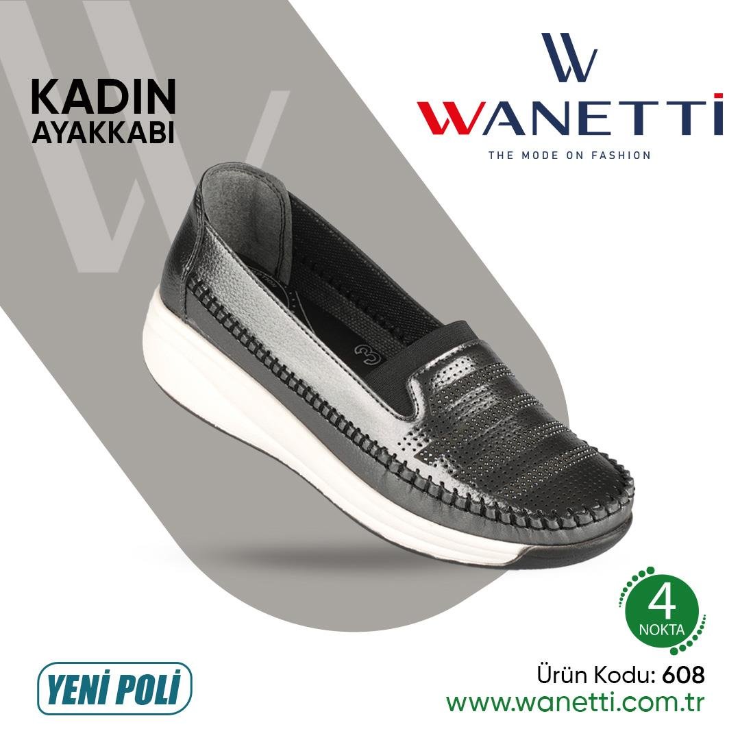 608 Rok Poli Taban Lazerli Taşlı Bayan Ayakkabı