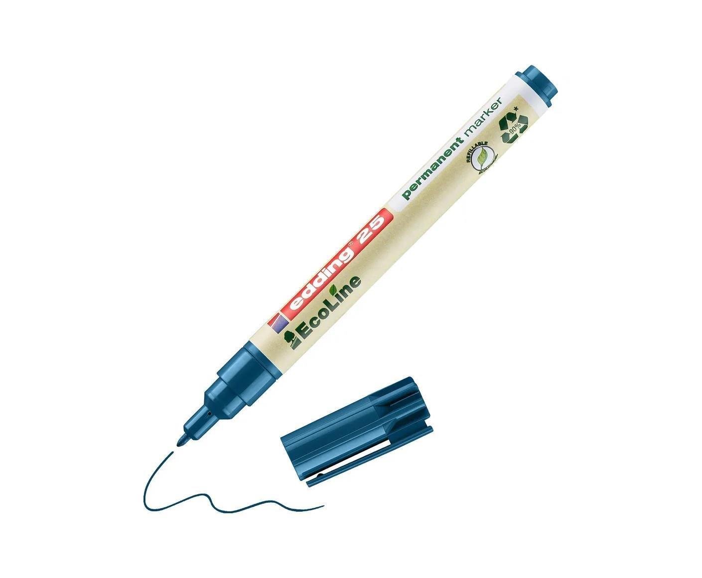Edding-Edding Permanent Markör E25 Ecoline Mavi