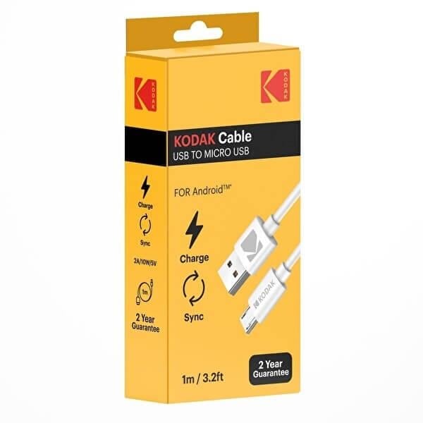 Kodak-Kodak Android USB to Micro USB 1 M Şarj Kablosu