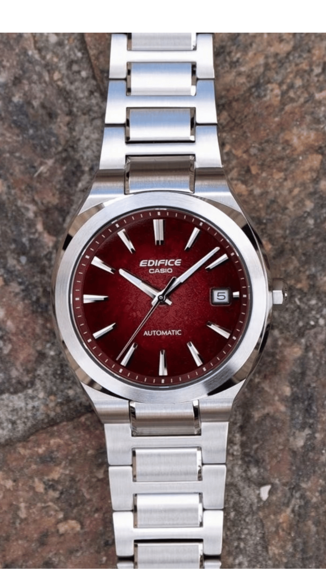 Casio Edifice EFK-200D-4ADR Otomatik Erkek Kol Saati – Bordo Kadran