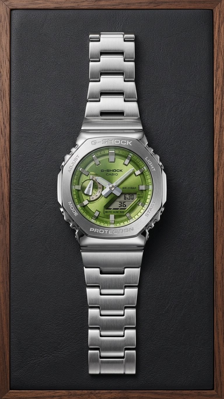 Casio G-Shock GM-2110D-3ADR Metal Kordon Erkek Kol Saati