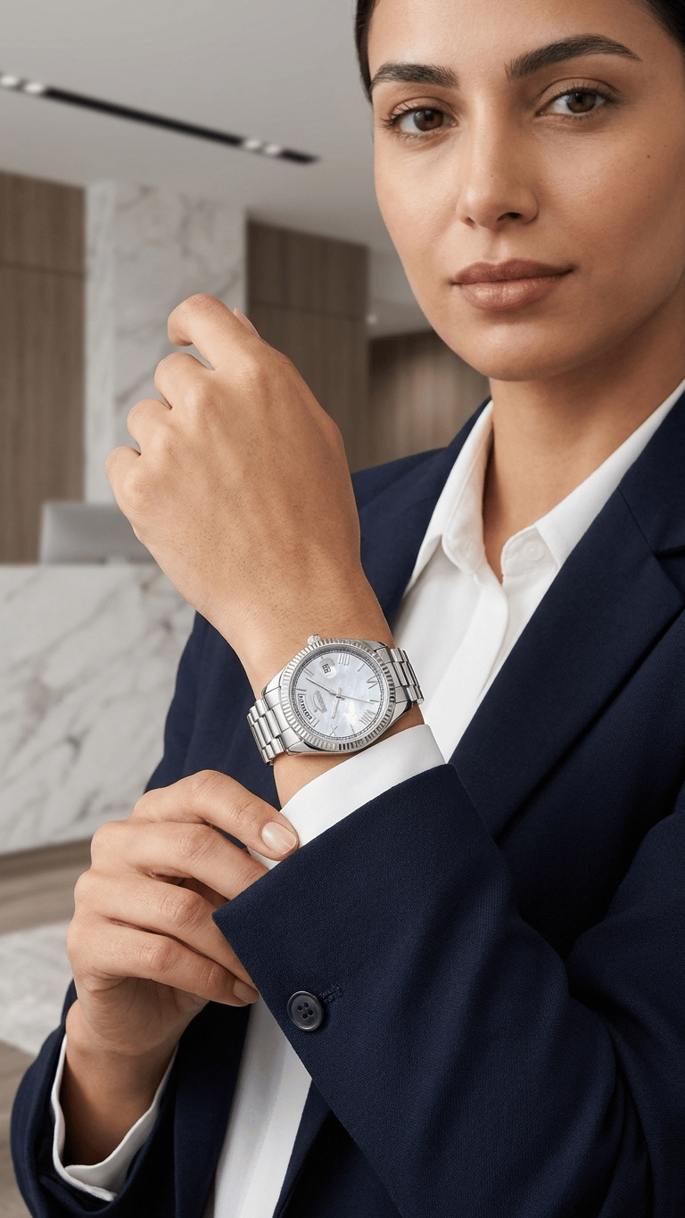 Slazenger SL.09.2338.4.10 Gümüş Çelik Sedef Kadranlı Kadın Kol Saati