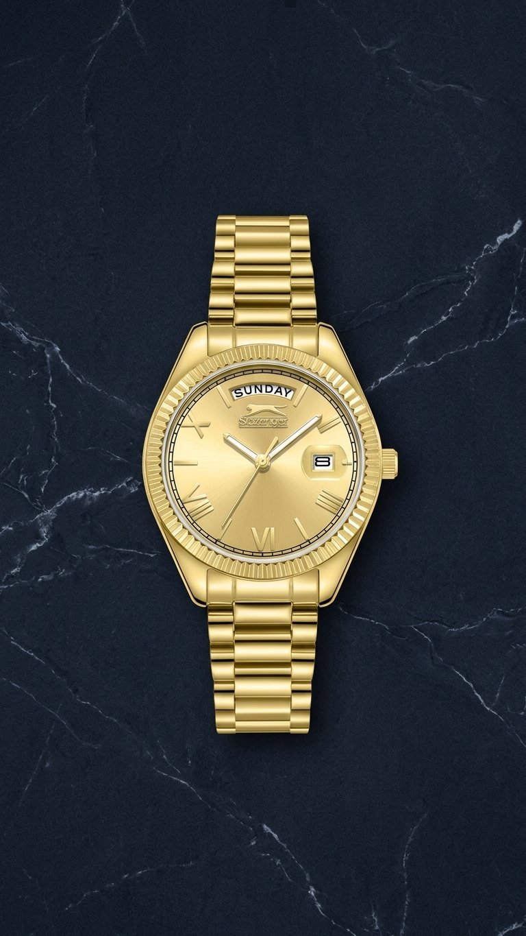 Slazenger SL.09.2338.4.09 Gold Çelik Kordonlu Kadın Kol Saati