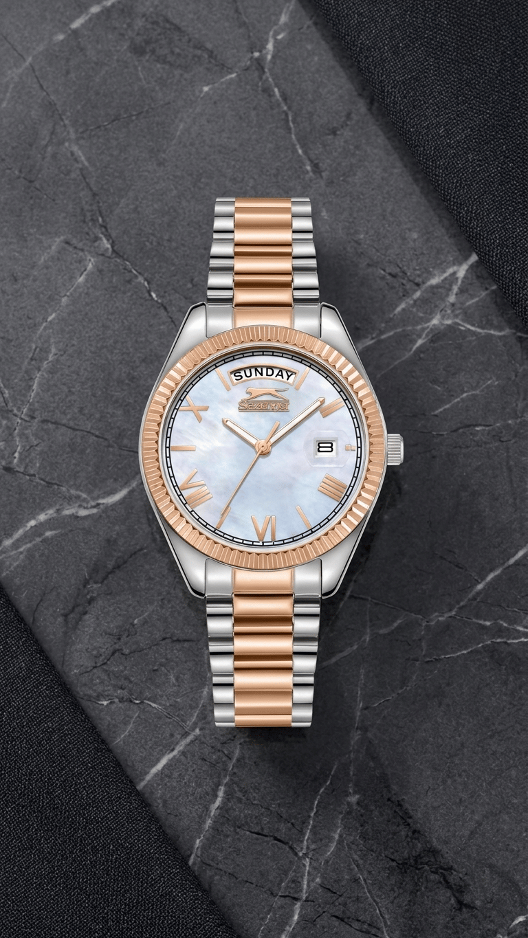 Slazenger SL.09.2338.4.12 Rose Gold Gümüş Çelik Kadın Kol Saati  Kopyala
