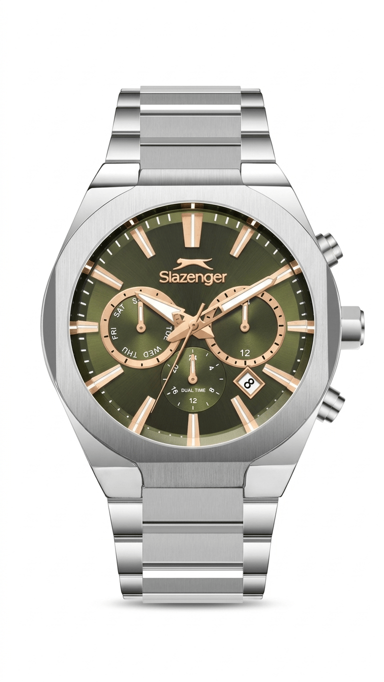Slazenger SL.09.2540.2.06 Yeşil Kadran Çelik Erkek Kol Saati
