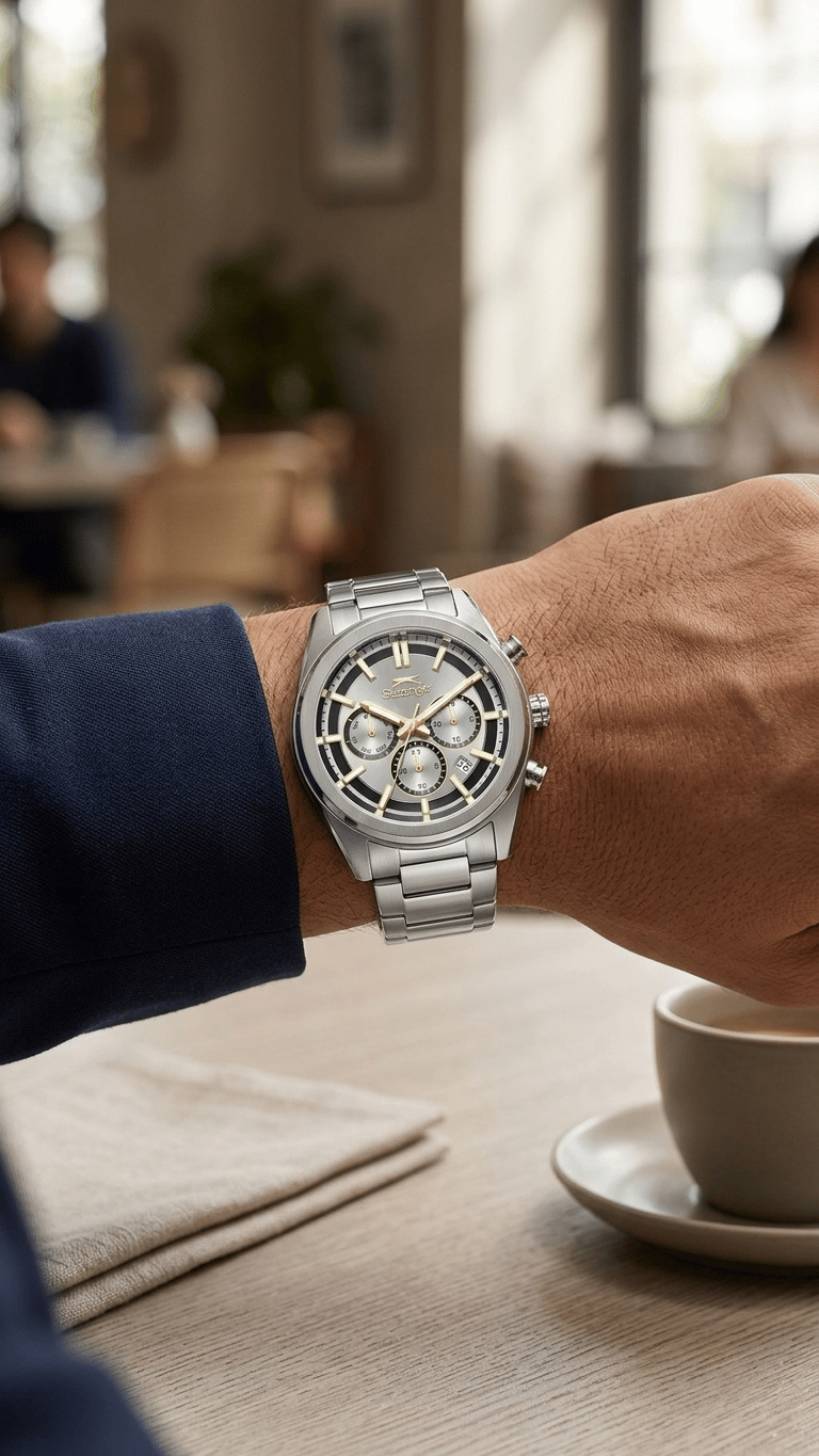 Slazenger SL.09.2554.2.04 Gümüş Metal Kordonlu Erkek Kol Saati