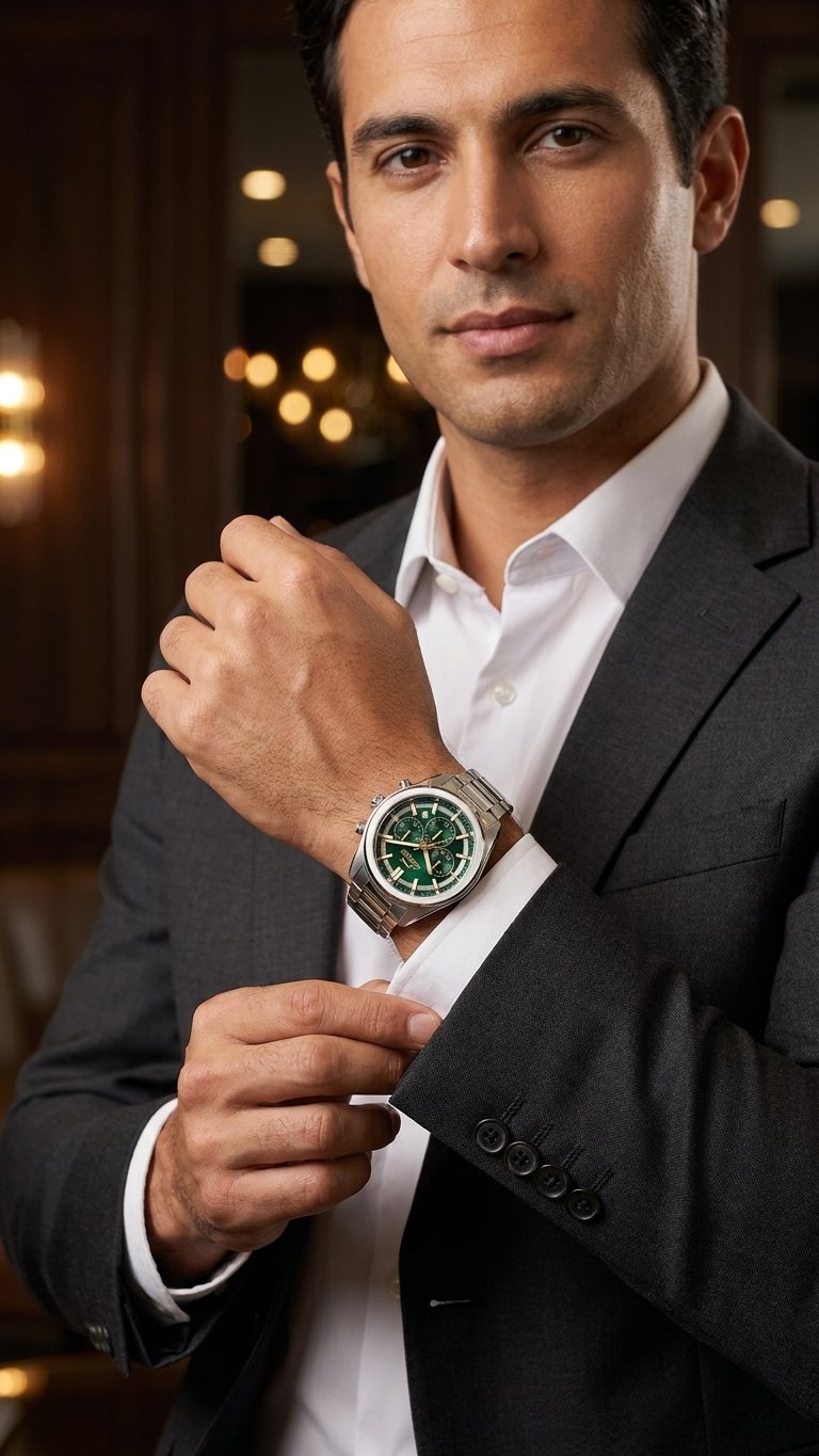 Slazenger SL.09.2554.2.06 Yeşil Kadran Çelik Erkek Kol Saati