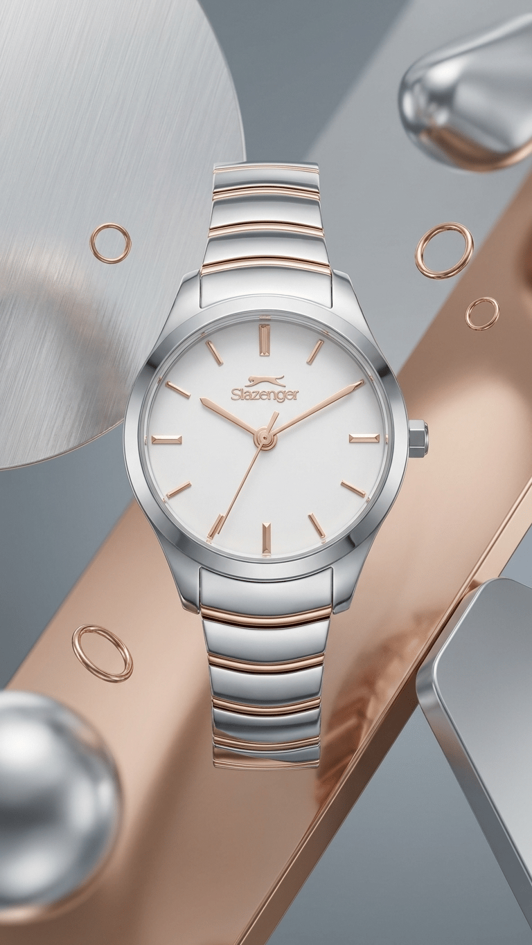 Slazenger SL.09.2646.3.520 Kadın Kol Saati – Gümüş/Rose Gold