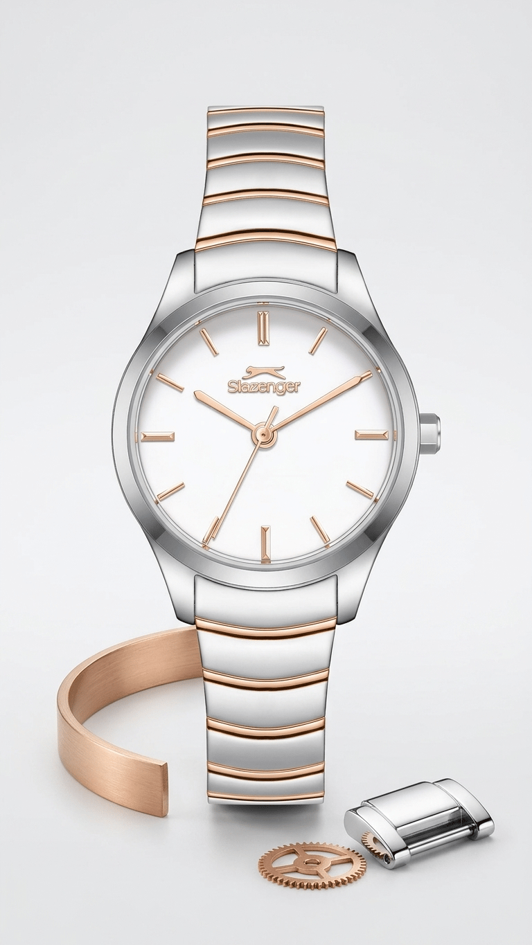 Slazenger SL.09.2646.3.520 Kadın Kol Saati – Gümüş/Rose Gold